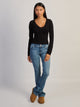 HARLOW PAIGE V - NECK SWEATER - BLACK