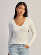 HARLOW PAIGE V - NECK SWEATER - OFF WHITE