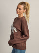 HARLOW HARLOW LOGAN KNIT CRWNCK - CHOCOLAT - Boathouse