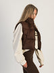 HARLOW HARLOW PEGGY PUFFER VEST - CHOCOLATE - Boathouse