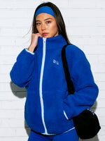 FERMETURE À GLISSIÈRE HARLOW COCO EN SHERPA - COBALT 