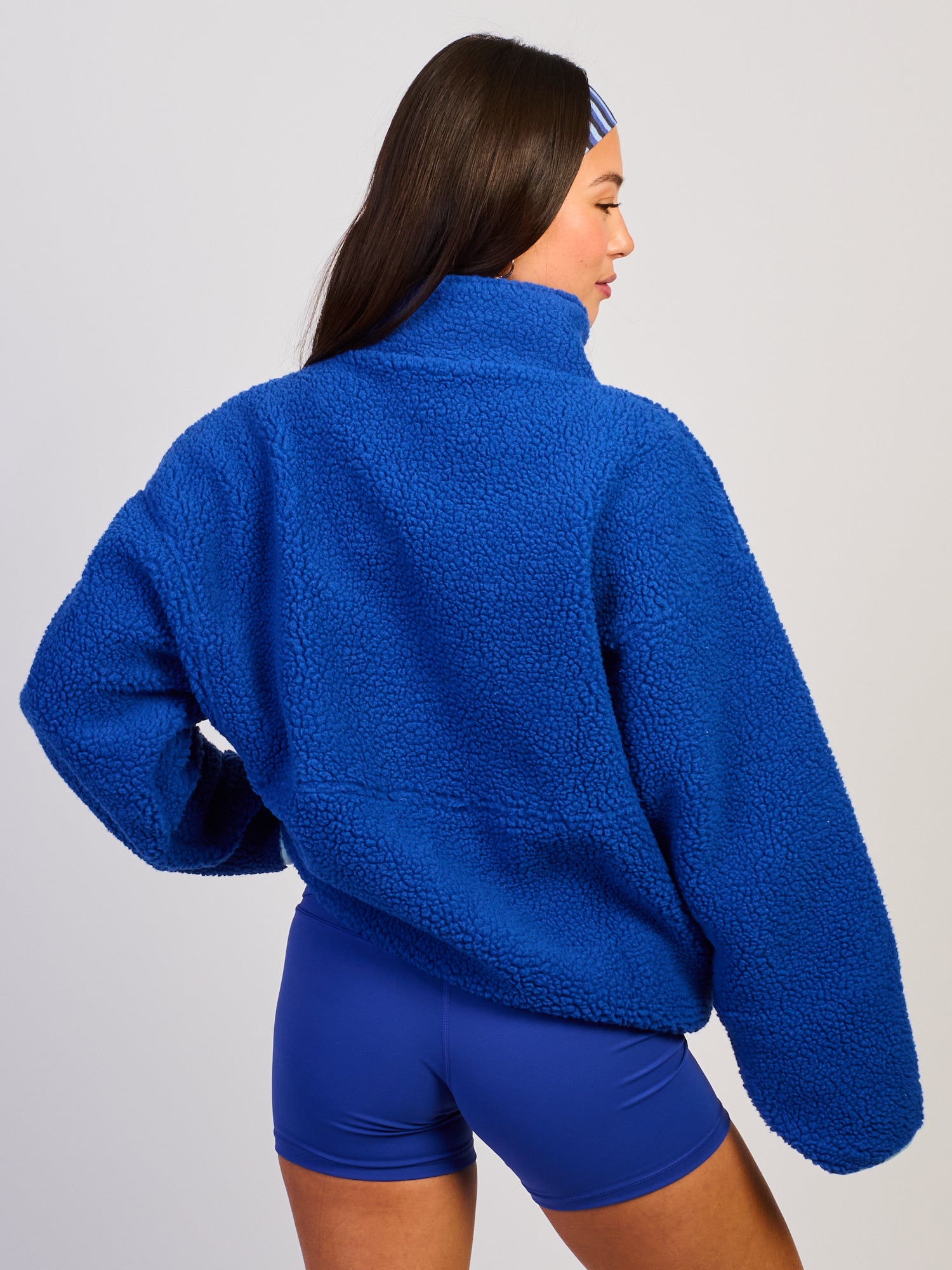 HARLOW COCO SHERPA ZIP - COBALT