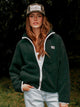 HARLOW HARLOW COCO SHERPA ZIP - FOREST - Boathouse