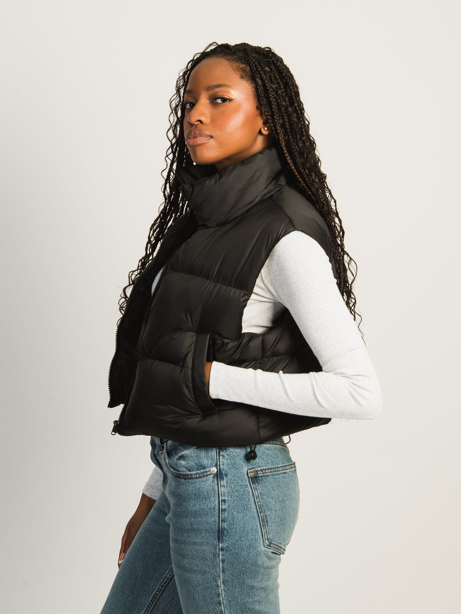GILET MATELASSÉ HARLOW PEGGY - NOIR