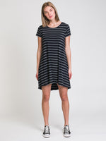 HARLOW LEIGH STRIPE TEE DRESS - CLEARANCE