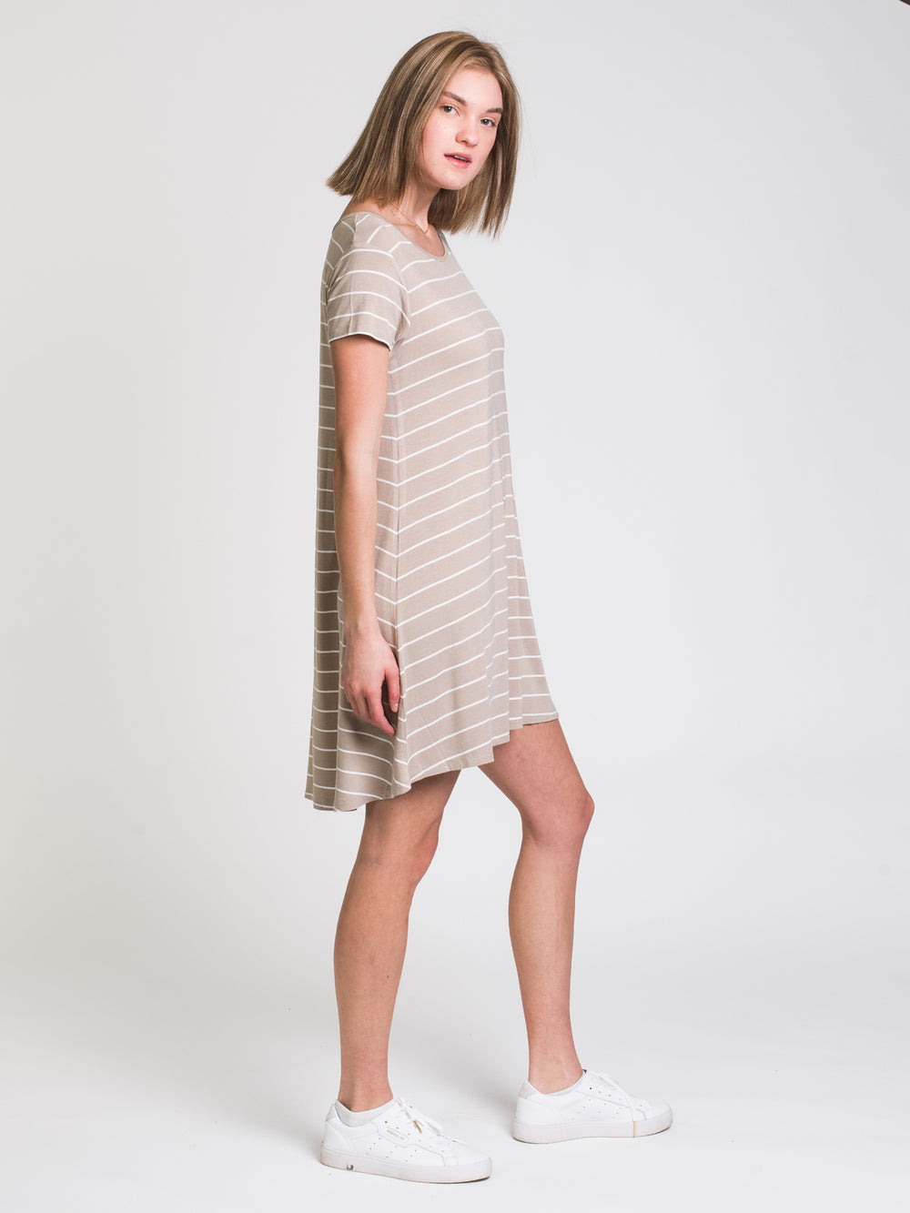 HARLOW LEIGH STRIPE TEE DRESS - CLEARANCE