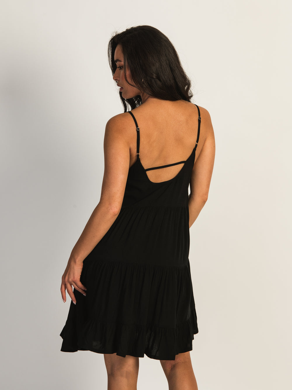 HARLOW TIERED DRESS - BLACK