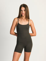 HARLOW RUBY SHORT ROMPER - CHARCOAL - CHARCOAL