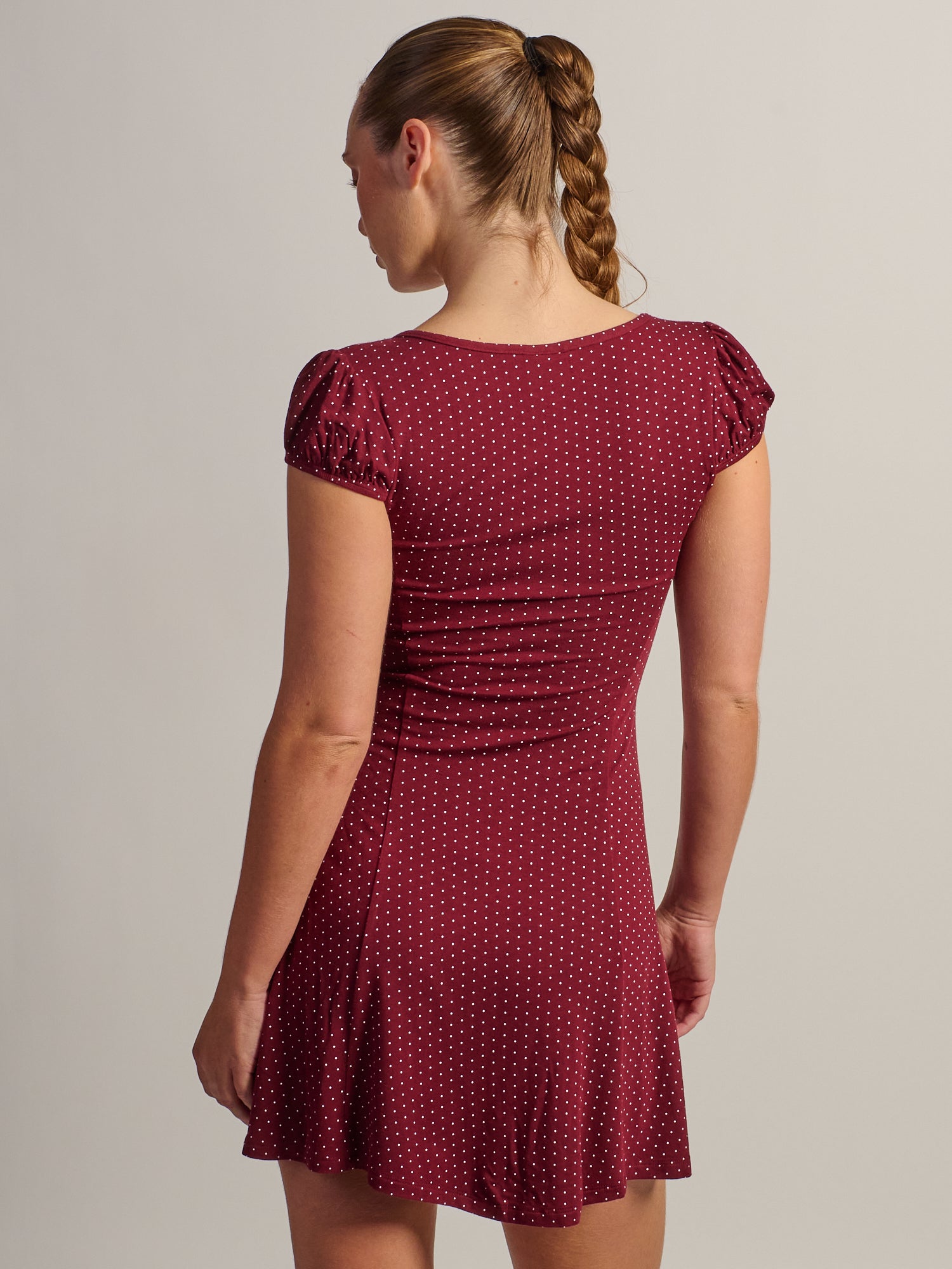 HARLOW REMI DRESS - BURGUNDY
