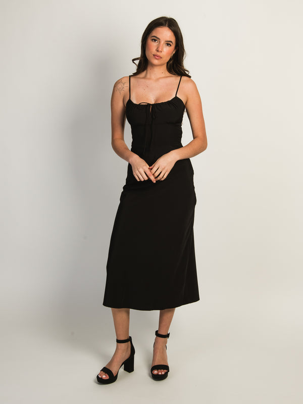 HARLOW VALERIE LONG DRESS - BLK/BLACK