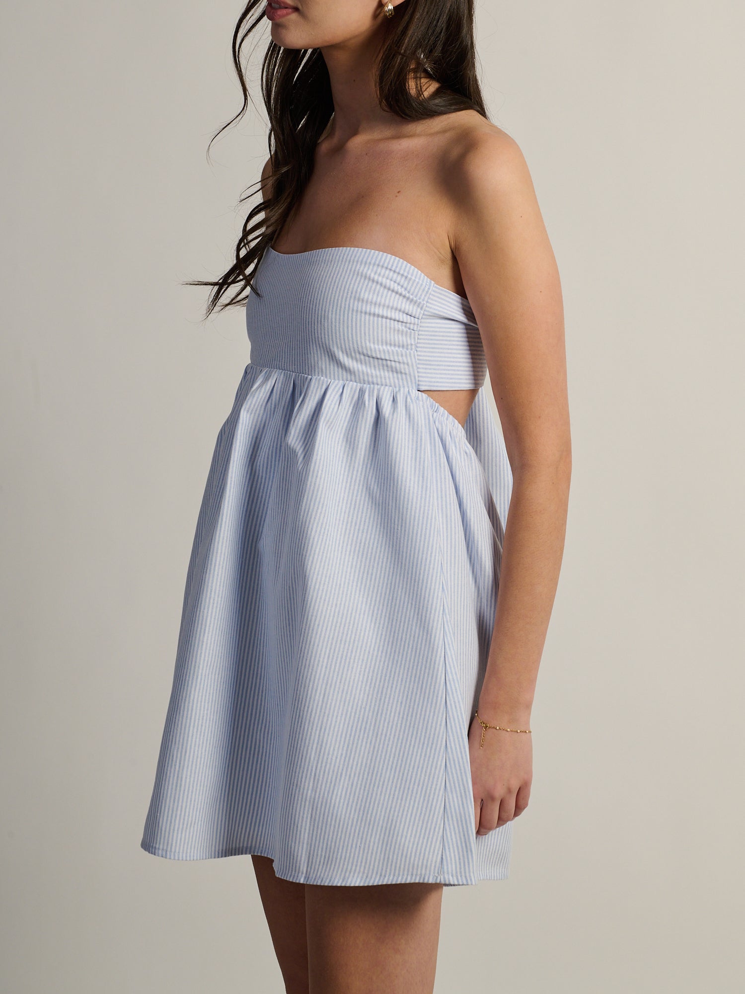 ROBE HARLOW JUNE - PINSTRIPE