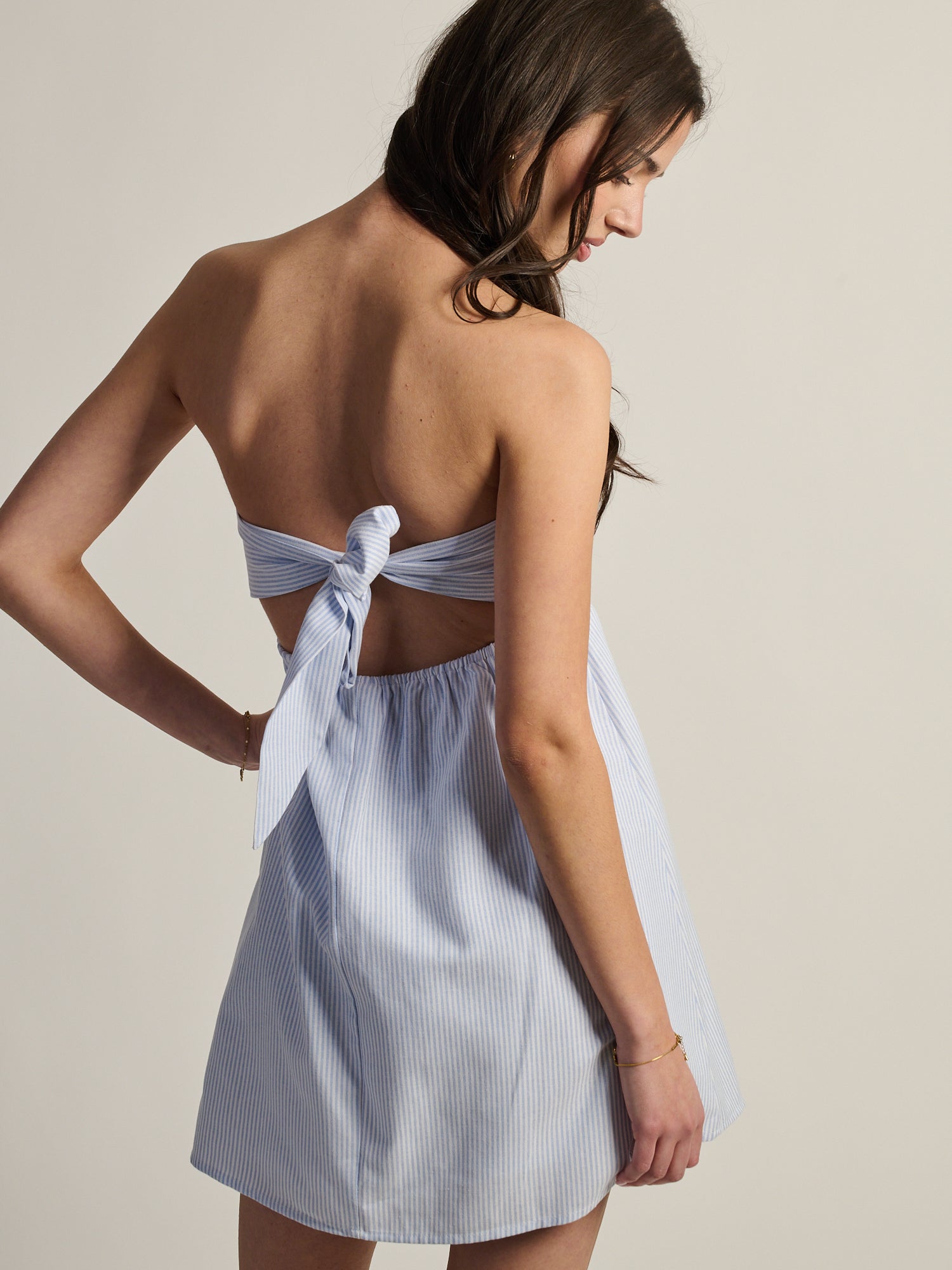 ROBE HARLOW JUNE - PINSTRIPE