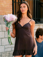 HARLOW JENNY DRESS - CHOCOLATE