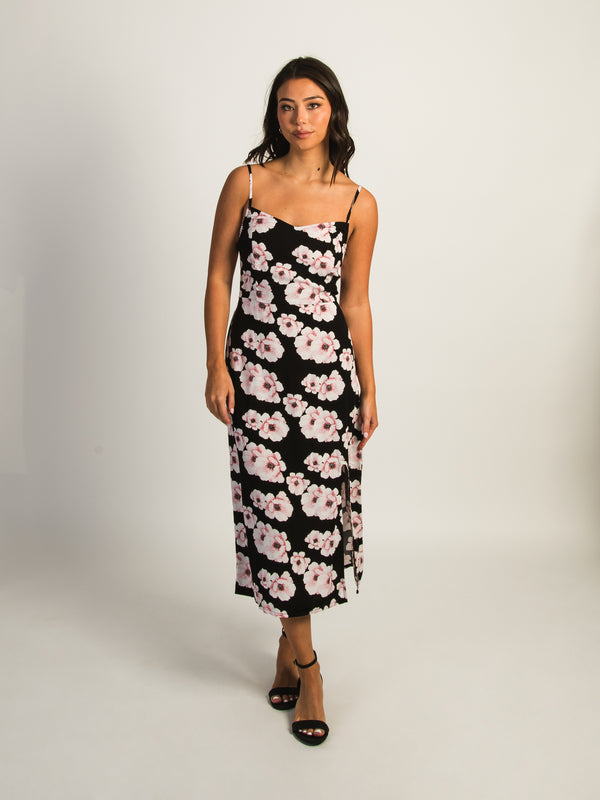 HARLOW MALIA SLIT DRESS - BLACK