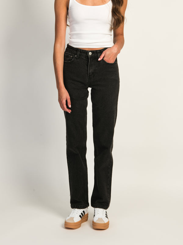 JEAN DROIT TAILLE MI-HAUTE HARLOW - NOIR