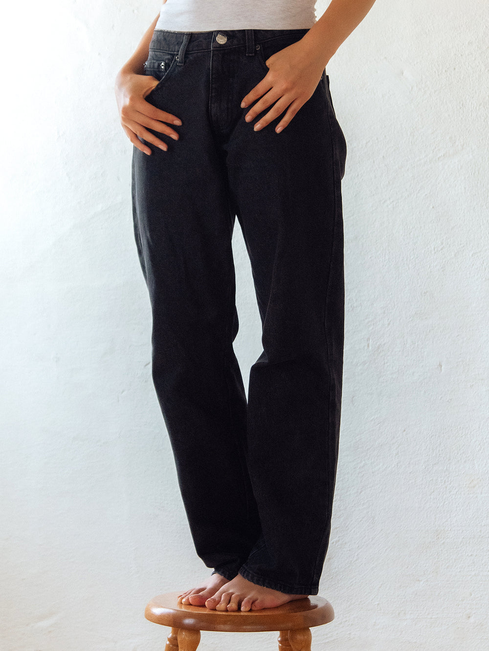 HARLOW BAGGY JEAN - BLACK