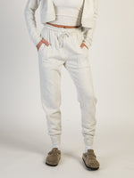 PANTALON DE JOGGING HARLOW HIGH RISE FLEECE MELANGE - CLOUD