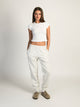 HARLOW HARLOW JORDANA MELANGE SWEATPANT - HEATHER CLOUD WHITE - Boathouse