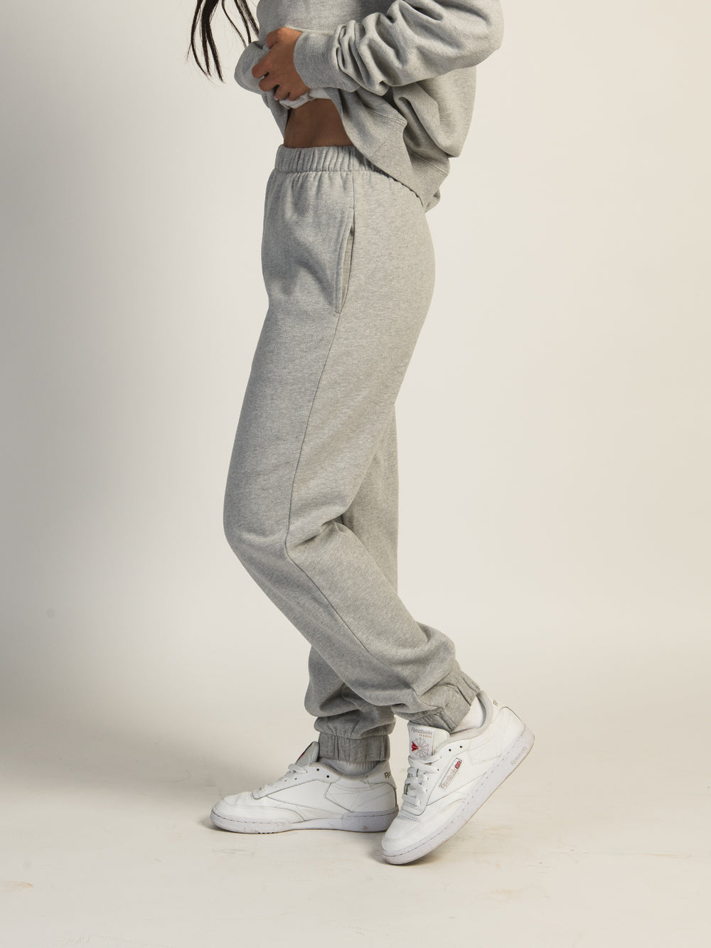 HARLOW JORDANA SWEATPANT - HEATHER GREY