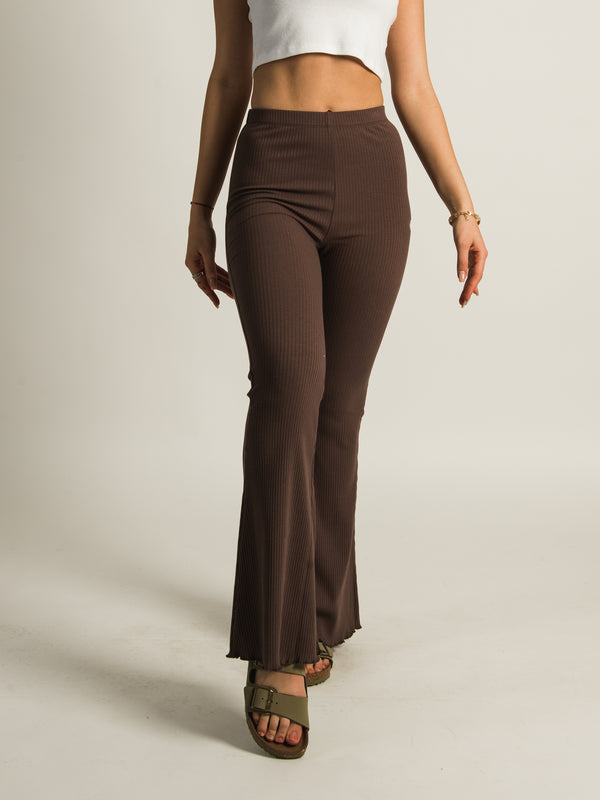 HARLOW RIBBED FLARE PANT  - CLEARANCE
