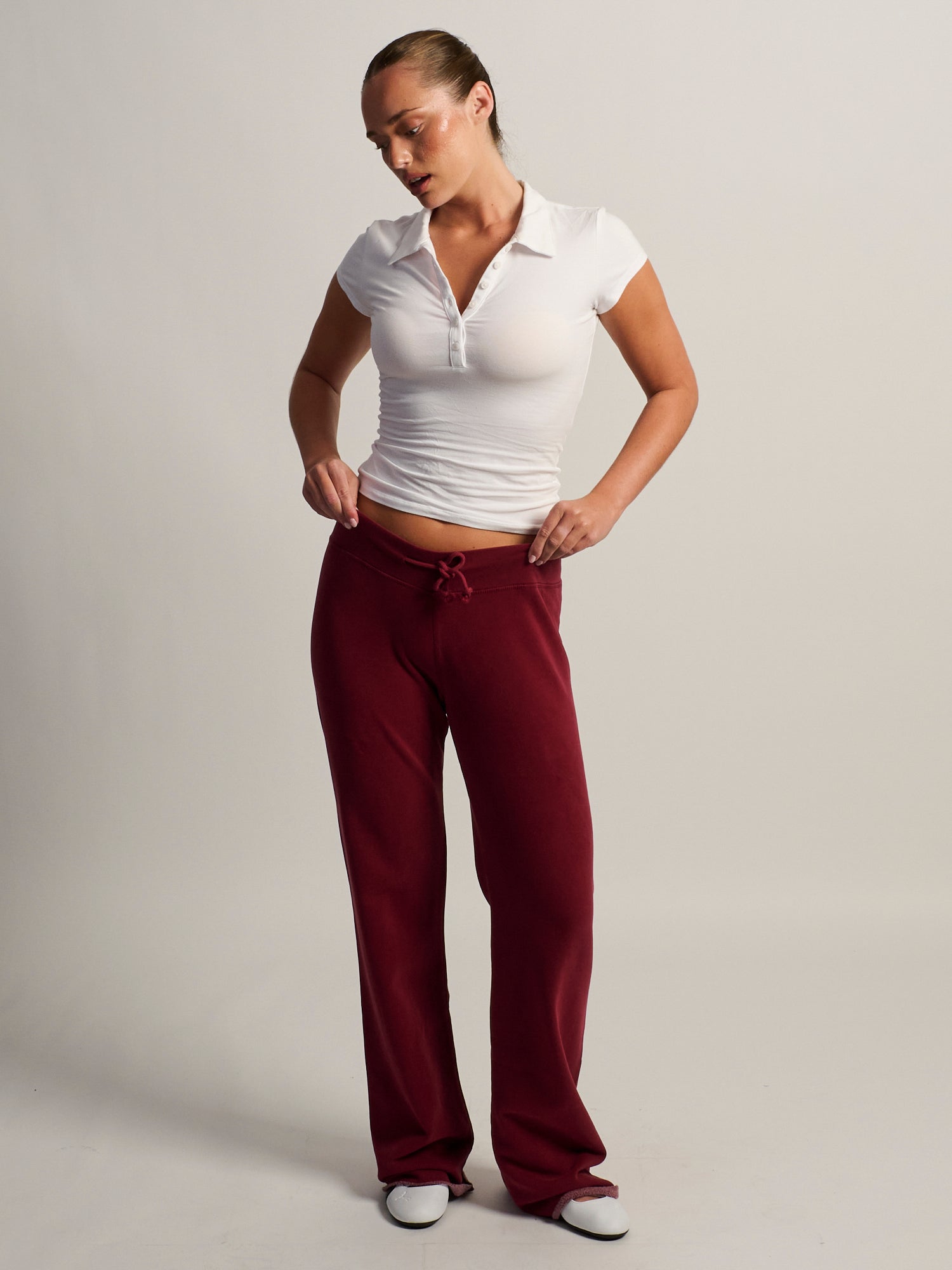 HARLOW SAVANNAH PANT- BURGANDY