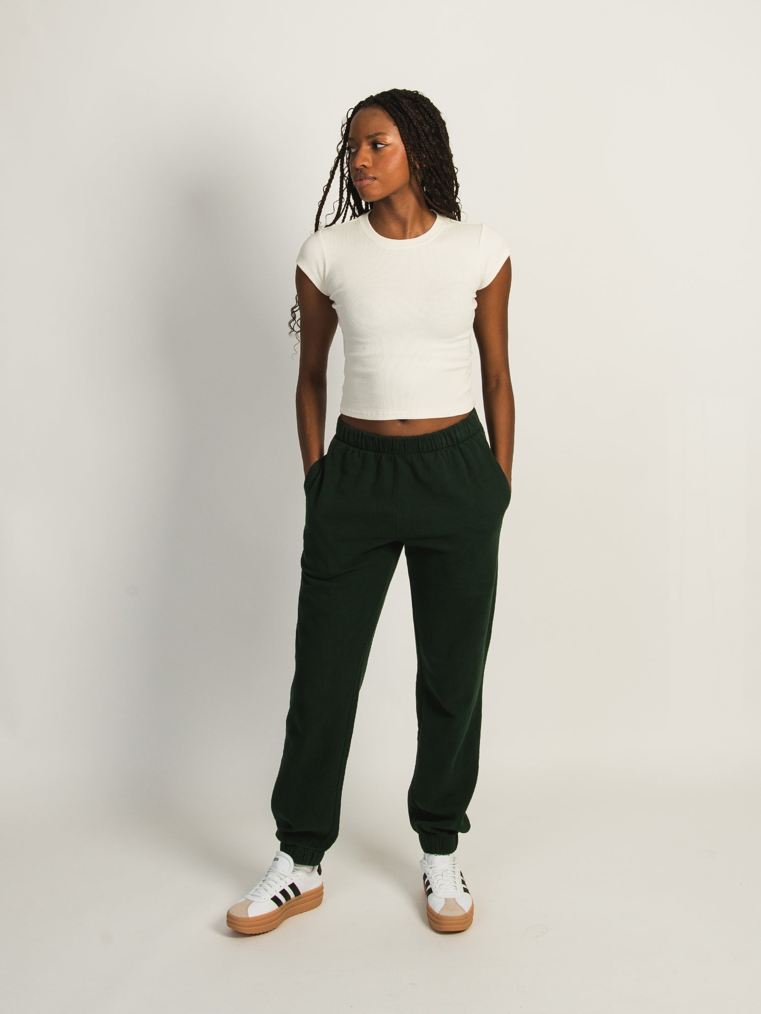 HARLOW Harlow Jordana Relaxed Sweatpant Forest Green S