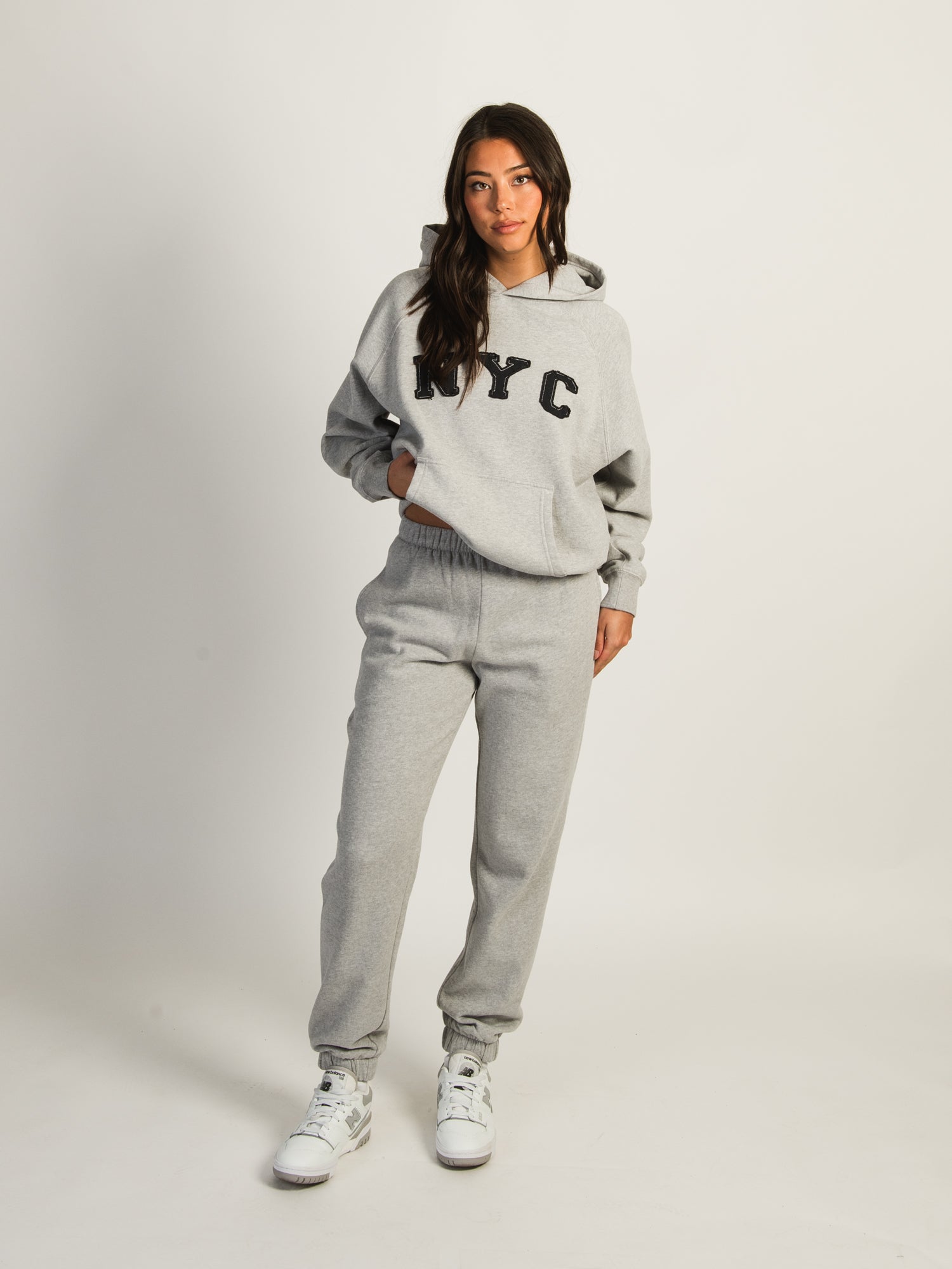 HARLOW JORDANA RELAXED SWEATPANT - HEATHER GREY CLEARANCE