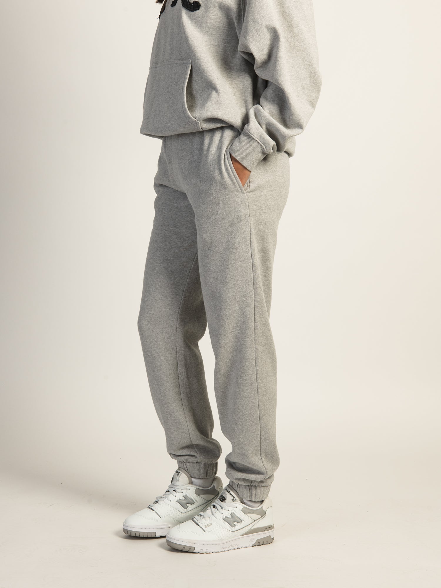 HARLOW JORDANA RELAXED SWEATPANT - HEATHER GREY CLEARANCE