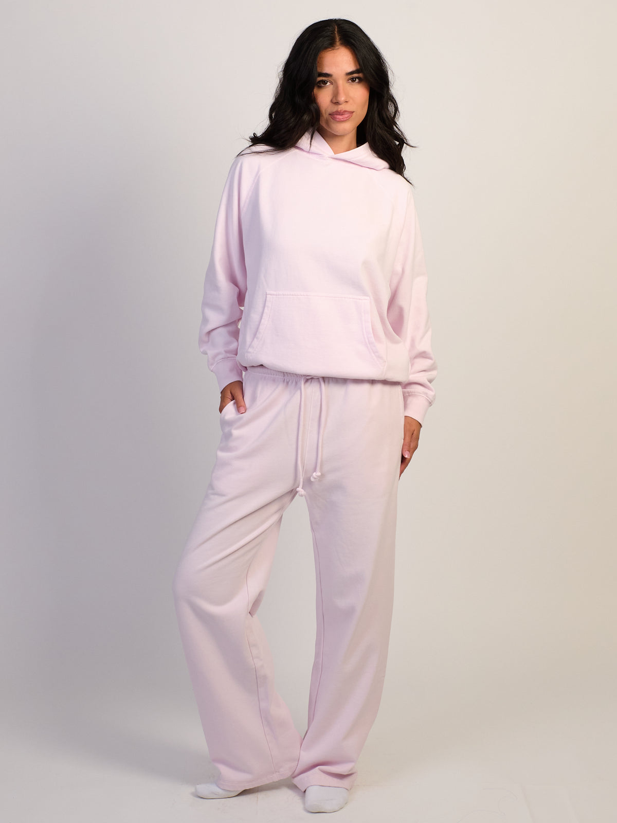 HARLOW STELLA STRAIGHT LEG SWEATPANT - BABY PINK