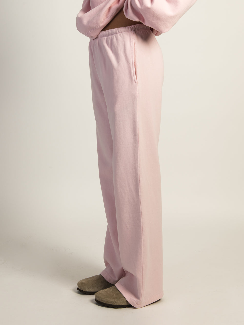 PANTALON DE SURVÊTEMENT À JAMBE DROITE HARLOW STELLA - ROSE CLAIR