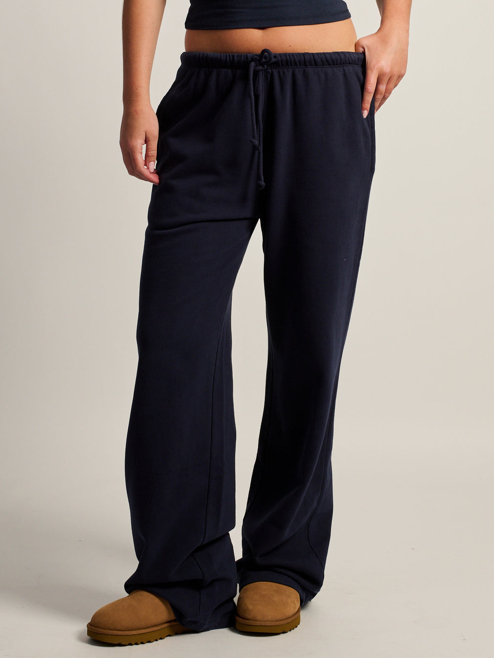 HARLOW STELLA STRAIGHT LEG SWEATPANT - NAVY