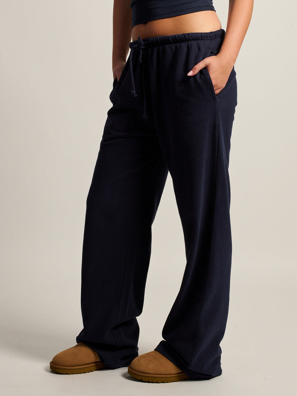 HARLOW STELLA STRAIGHT LEG SWEATPANT - NAVY