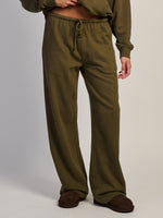 HARLOW STELLA STRAIGHT LEG SWEATPANT - OLIVE