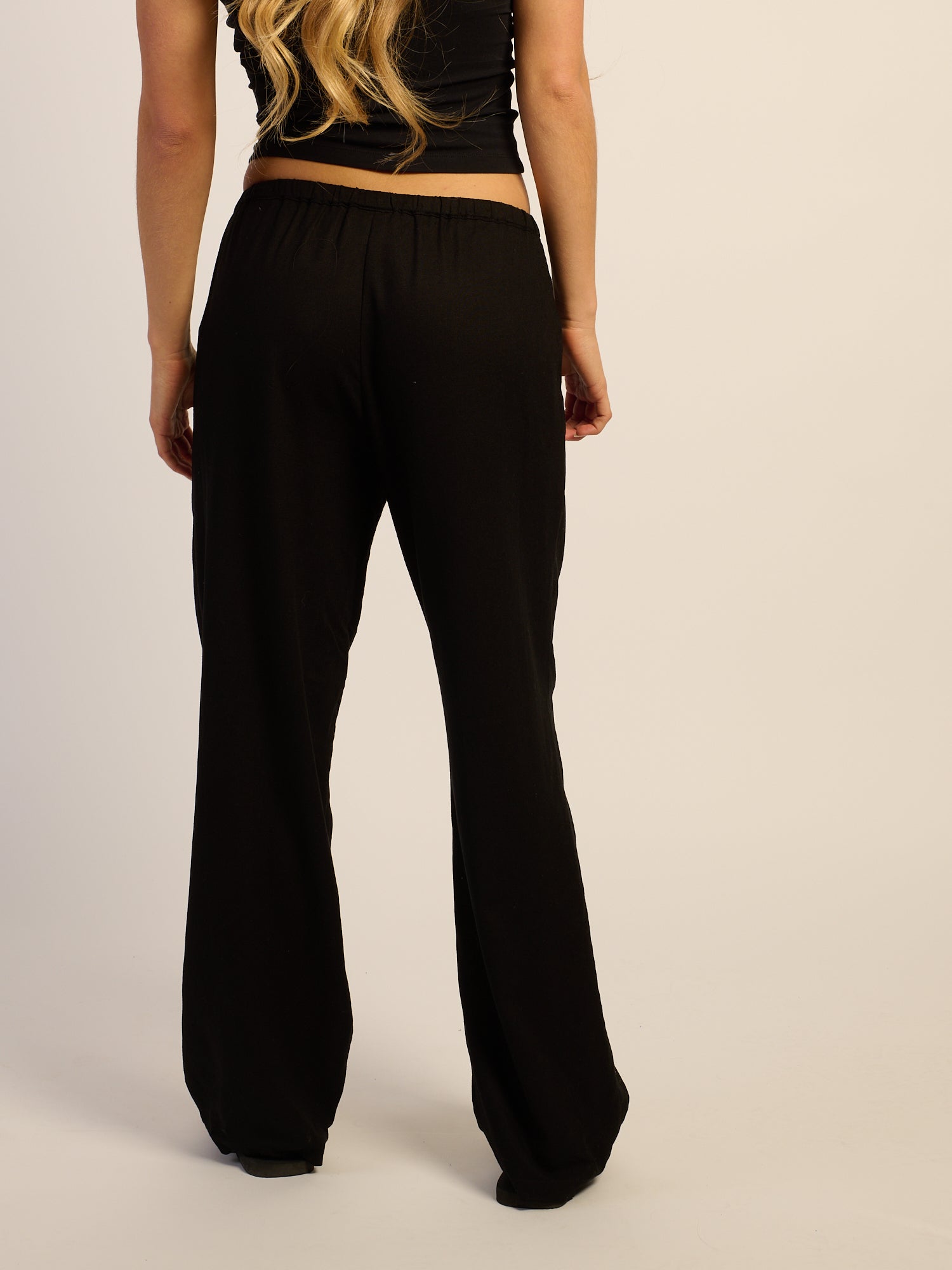 PANTALON EN LIN HARLOW LANA – NOIR