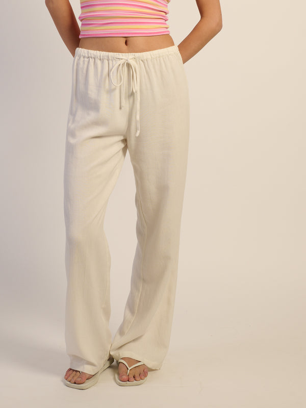 HARLOW LANA LINEN PANT - WHITE