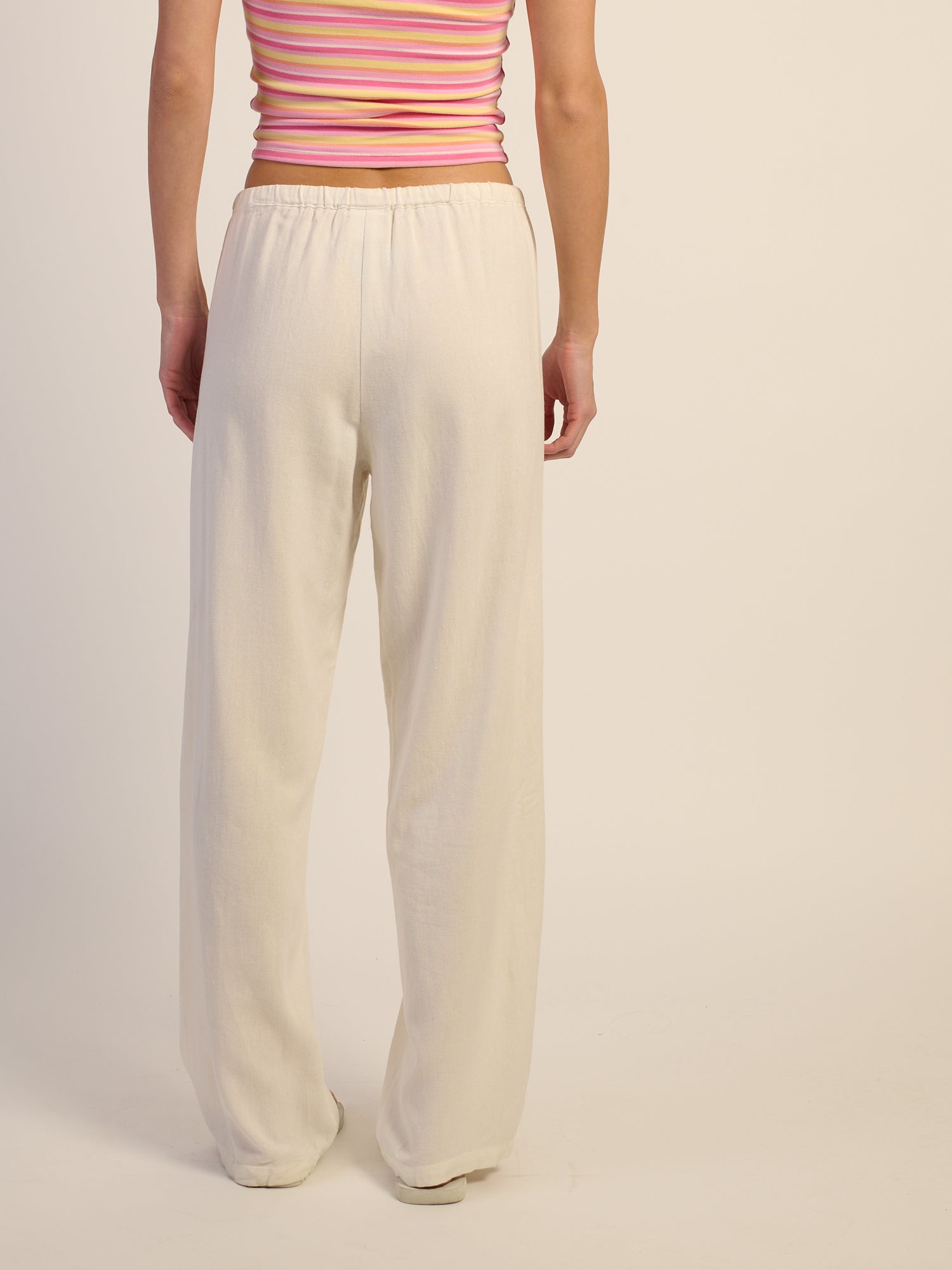 PANTALON EN LIN HARLOW LANA – BLANC