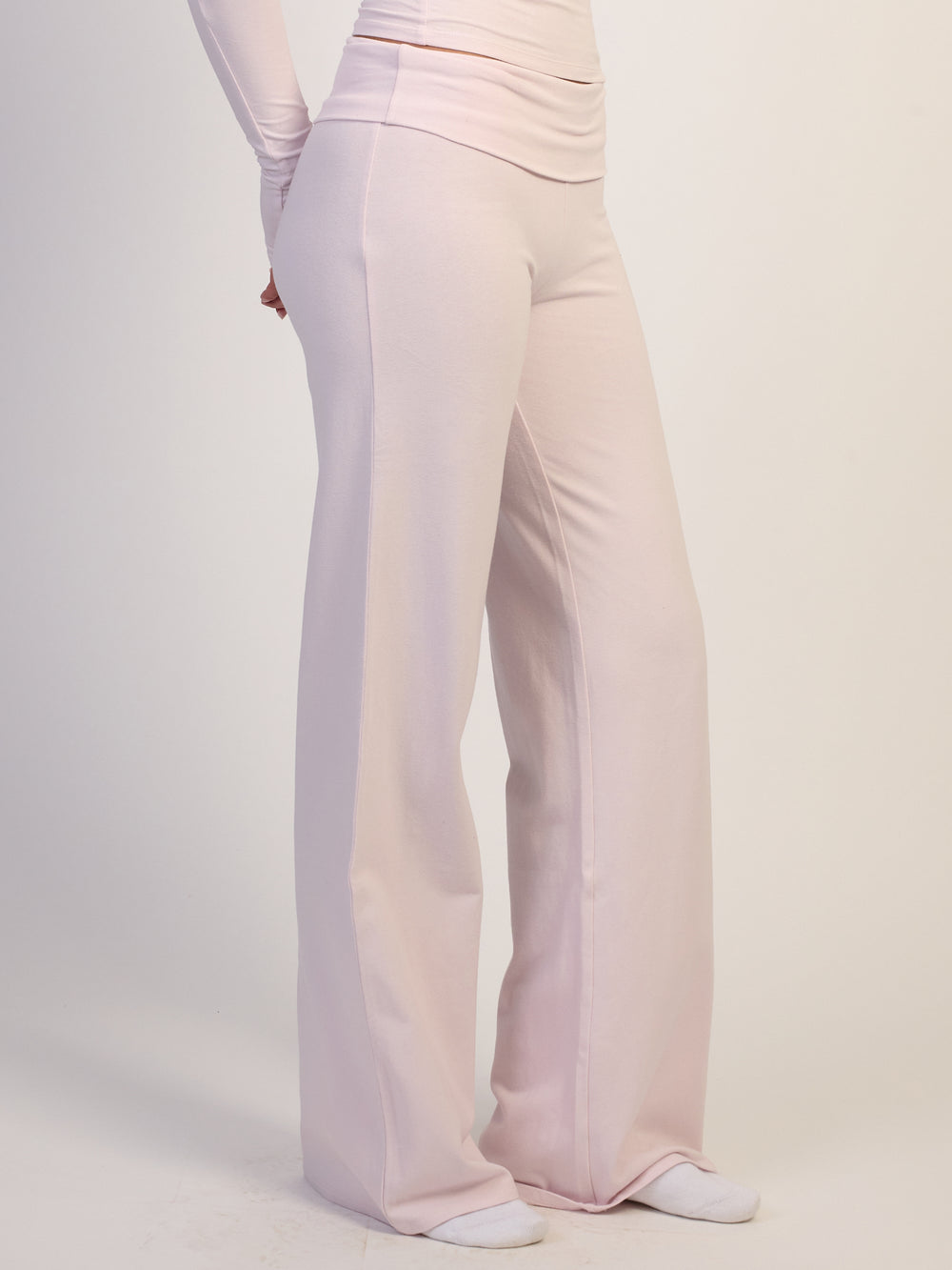 HARLOW ESSENTIALS FOLDOVER PANT - BABY PINK