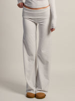 HARLOW ESSENTIAL PANTALON LARGE À PLIS - NUAGE