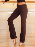 HARLOW GIA FOLDOVER PANT - CHOCOLATE