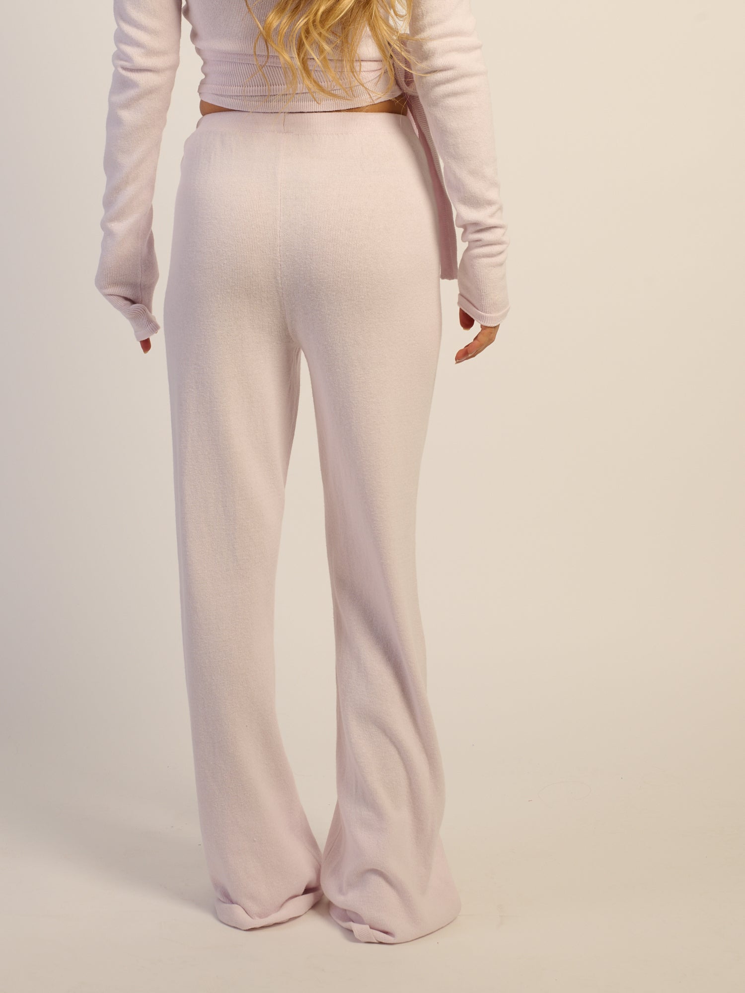 PANTALON EN MAILLE HARLOW PALOMA - ROSE