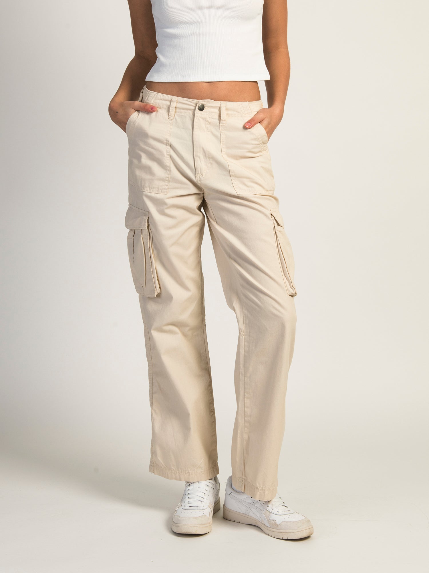 HARLOW LOW RISE CARGO PANT - CHOCOLATE