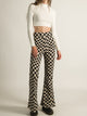 HARLOW HARLOW HIGH RISE FLARE CHECK PANTS - CLEARANCE - Boathouse