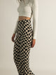 HARLOW HARLOW HIGH RISE FLARE CHECK PANTS - CLEARANCE - Boathouse