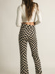 HARLOW HARLOW HIGH RISE FLARE CHECK PANTS - CLEARANCE - Boathouse