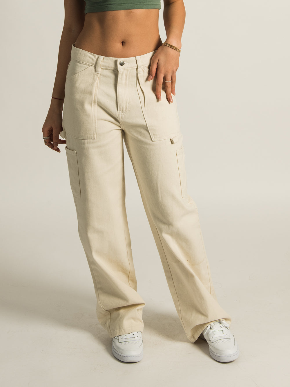 HARLOW LOW RISE CARGO PANT - CHARCOAL