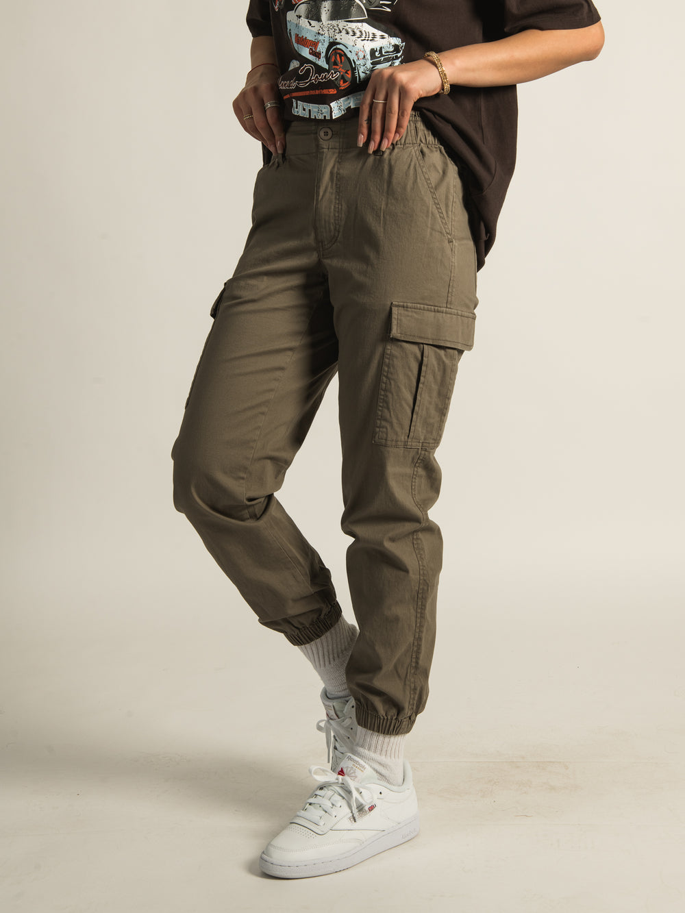 HARLOW HIGHRISE ELASTIC CARGO JOGGER - CLEARANCE
