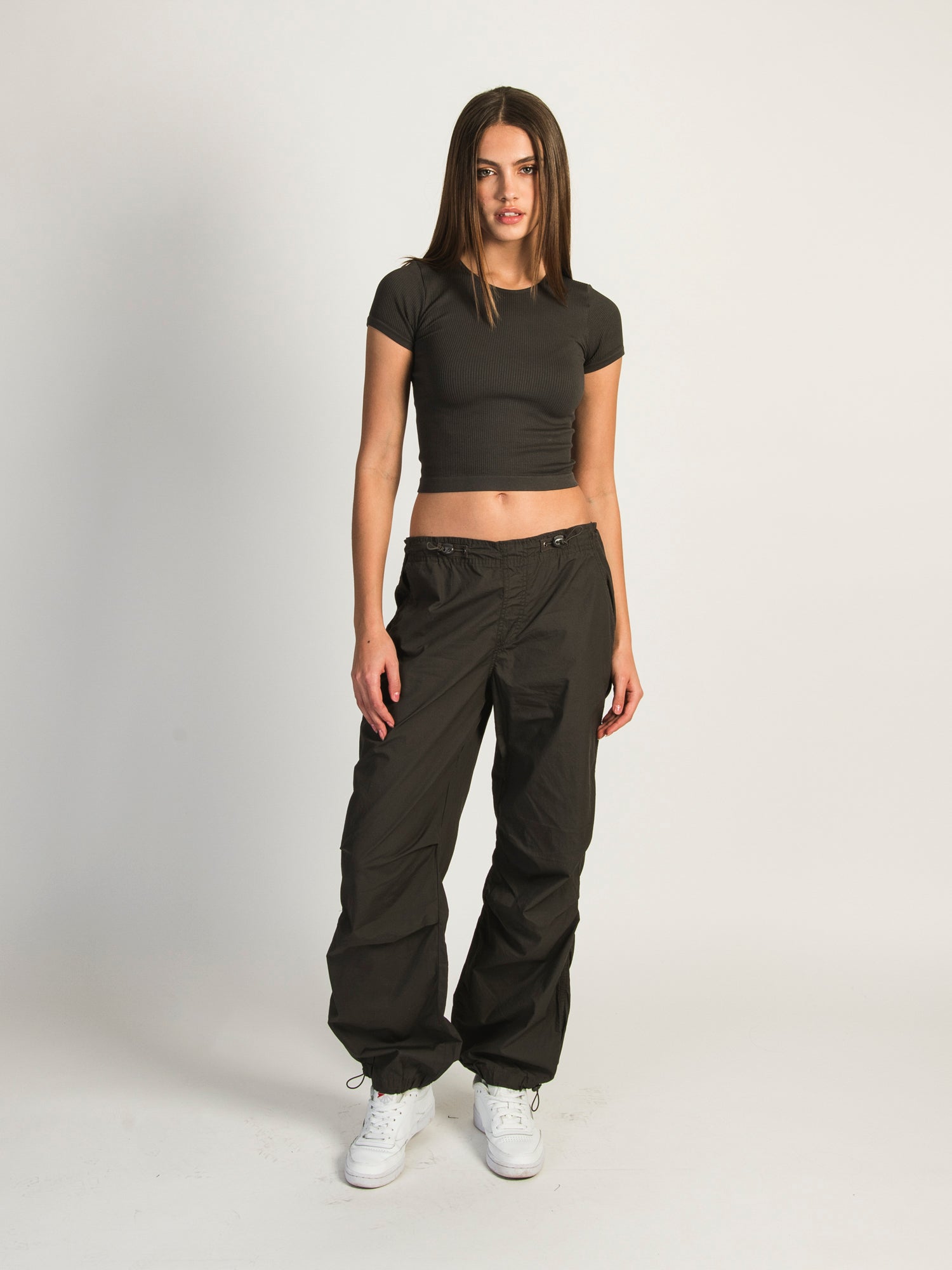 HARLOW BELLA PARACHUTE PANT - CHARCOAL CLEARANCE
