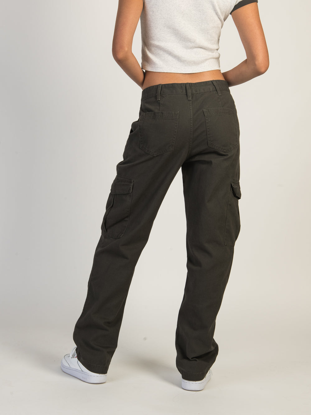 HARLOW DEE STRAIGHT FIT CARGO - CHARCOAL