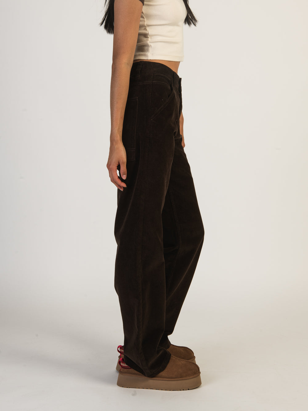 HARLOW LOW RISE CARGO PANT - CHOCOLATE