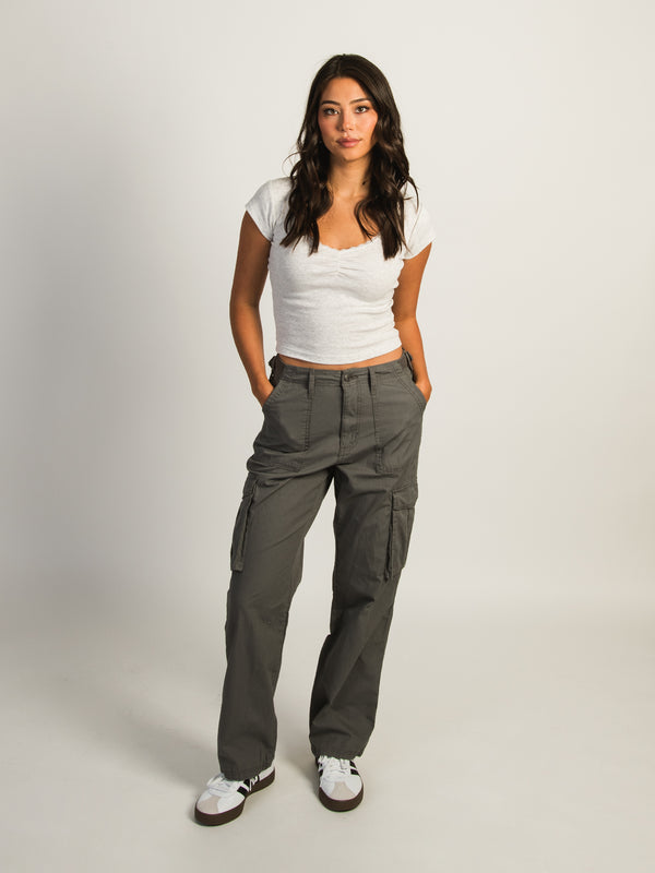 HARLOW PAIGE CARGO PANT - CHARCOAL